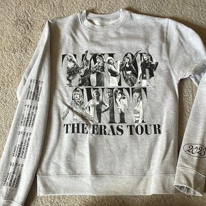 Taylor Swift The Eras Tour XS grey sweatshirt